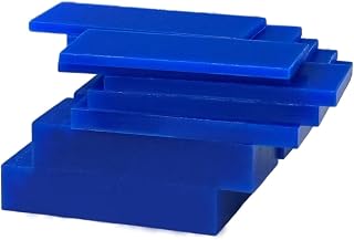 15 Pcs Blue Carving Wax Slices | 158°F (70°C) Melting Casting Wax for DIY Jewelry Mold Making, Ring Pendant Earring Sculpting for Jewelers Hobbyists