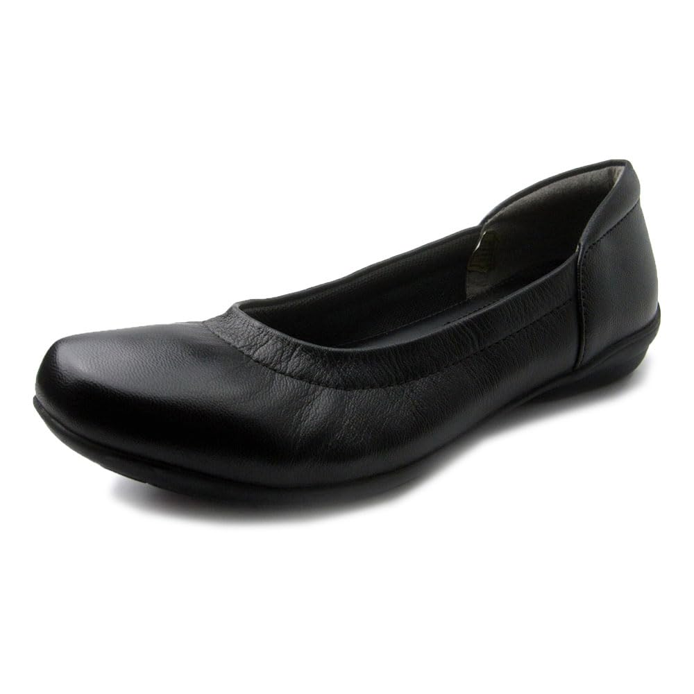 Airy Step 6405 Women's Shoes, Ballet Shoes, Flats, Plain, Genuine Leather, Wide,