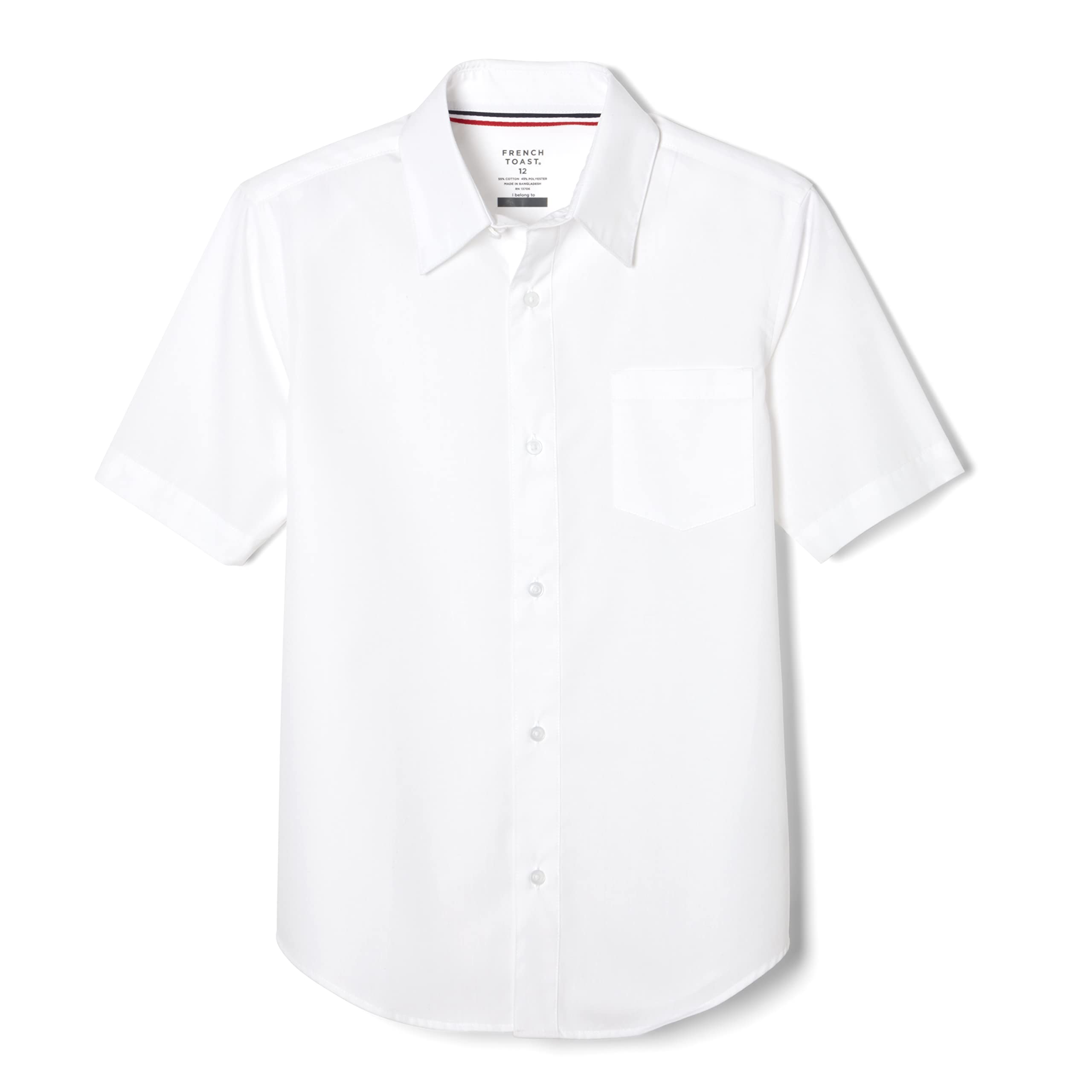 French Toast Boys Short Sleeve Classic Poplin Dress Shirt