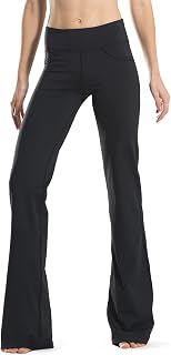 SAFORT Yoga Pants Women Bootcut Yoga Pants with Belly Control Mid Waist Work Pants for Office, Gym, Casual, Jogging, Yoga