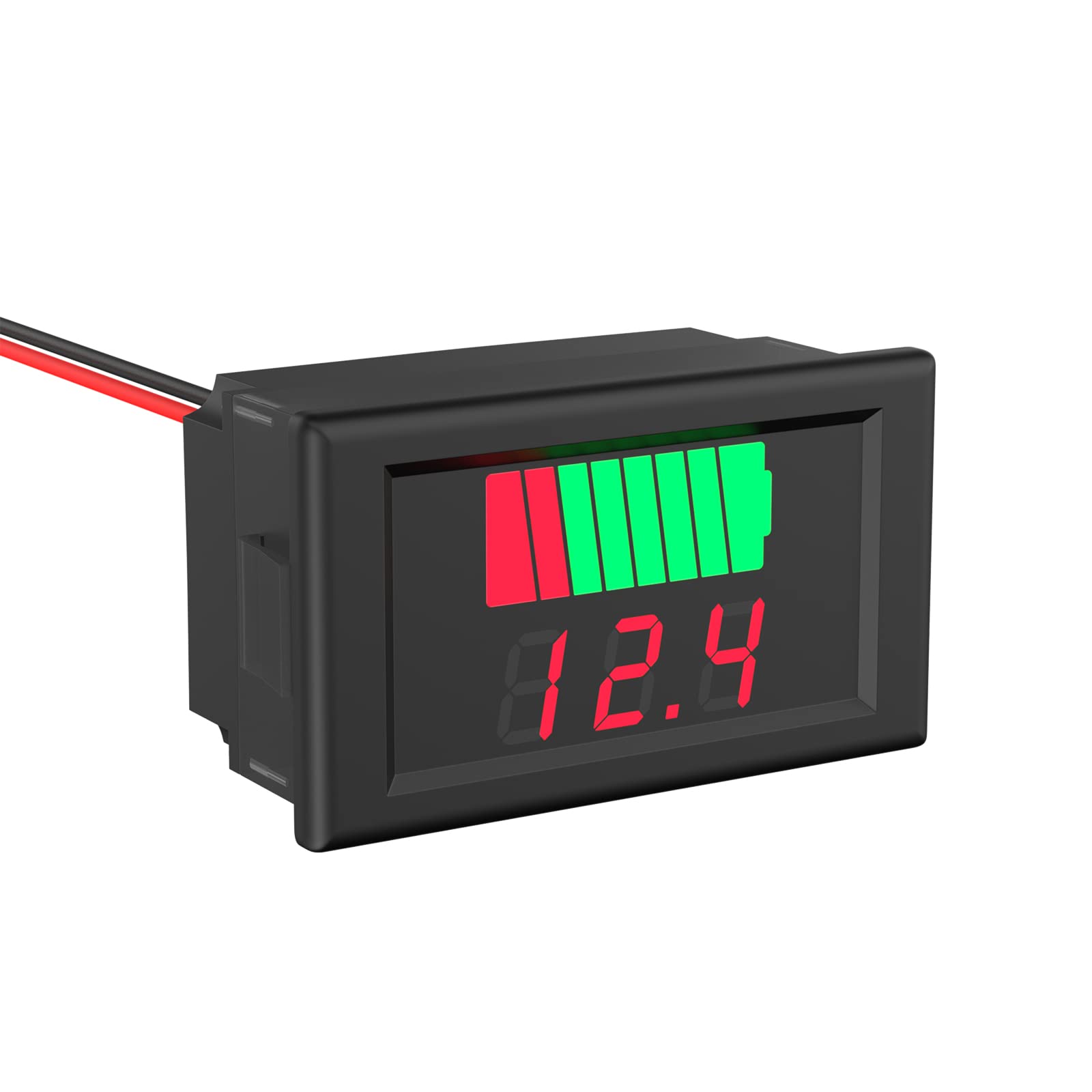 Battery Voltage Monitor, 2 in 1 Universial Battery Status Monitor 12V, 24V, 36V,