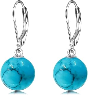 925 Sterling Silver Pearl Leverback Earrings Dangle Drop Jewelry Gifts for Women