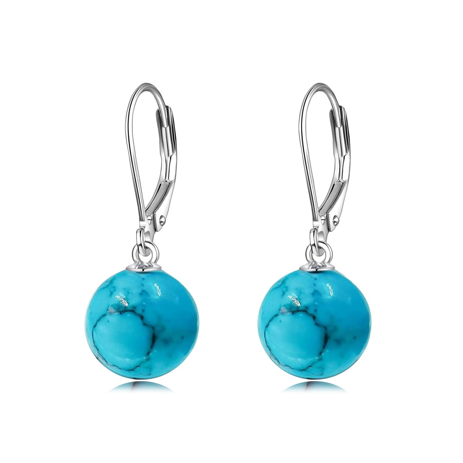 925 Sterling Silver Pearl Leverback Earrings Dangle Drop Jewelry Gifts for Women
