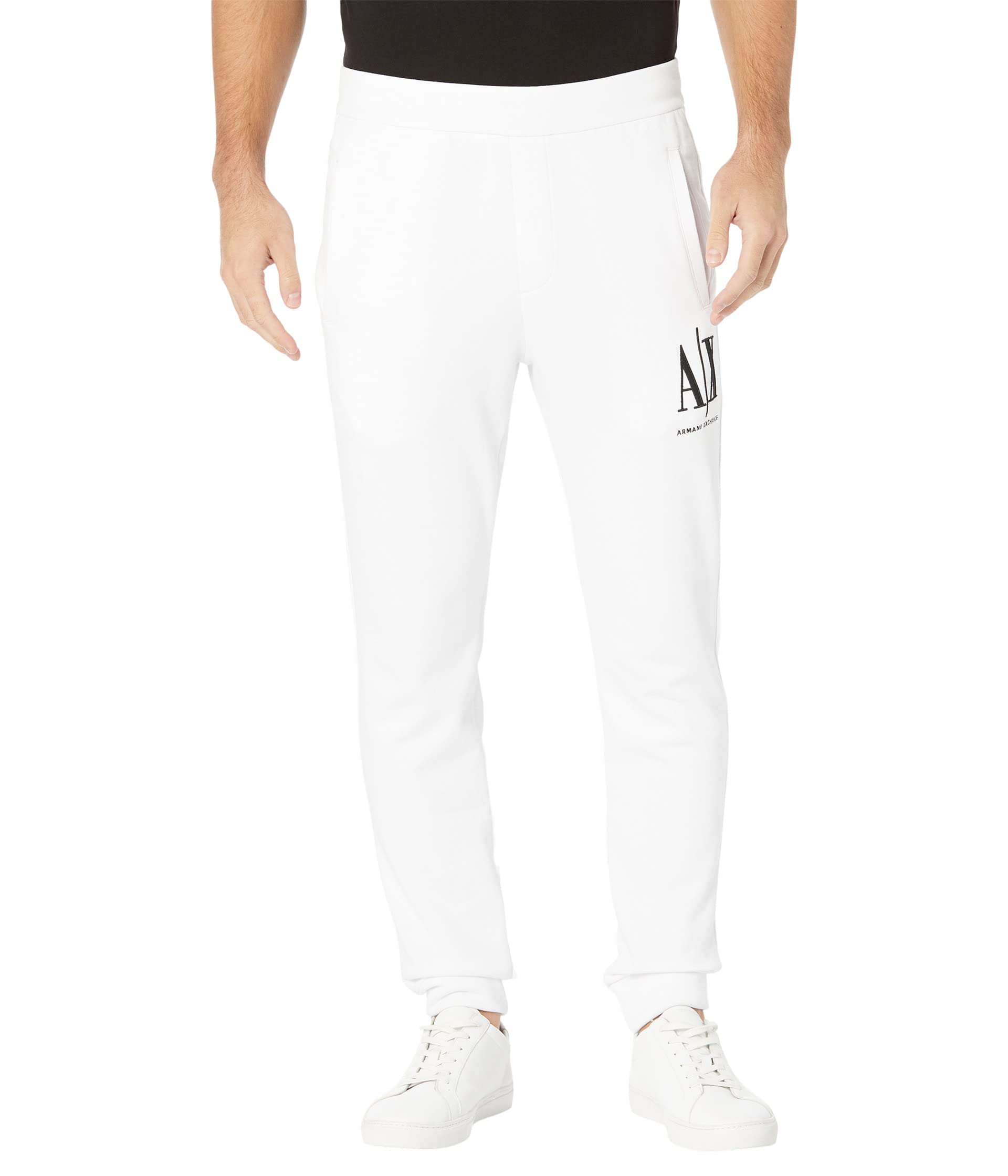 Armani Exchange Men's Icon Project Embroidered Logo Jogger Sweatpant Sweatpants