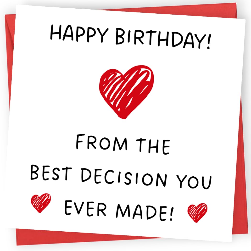 Printperfect - Boyfriend Birthday Card - Husband Birthday Card - 'The Best Decis