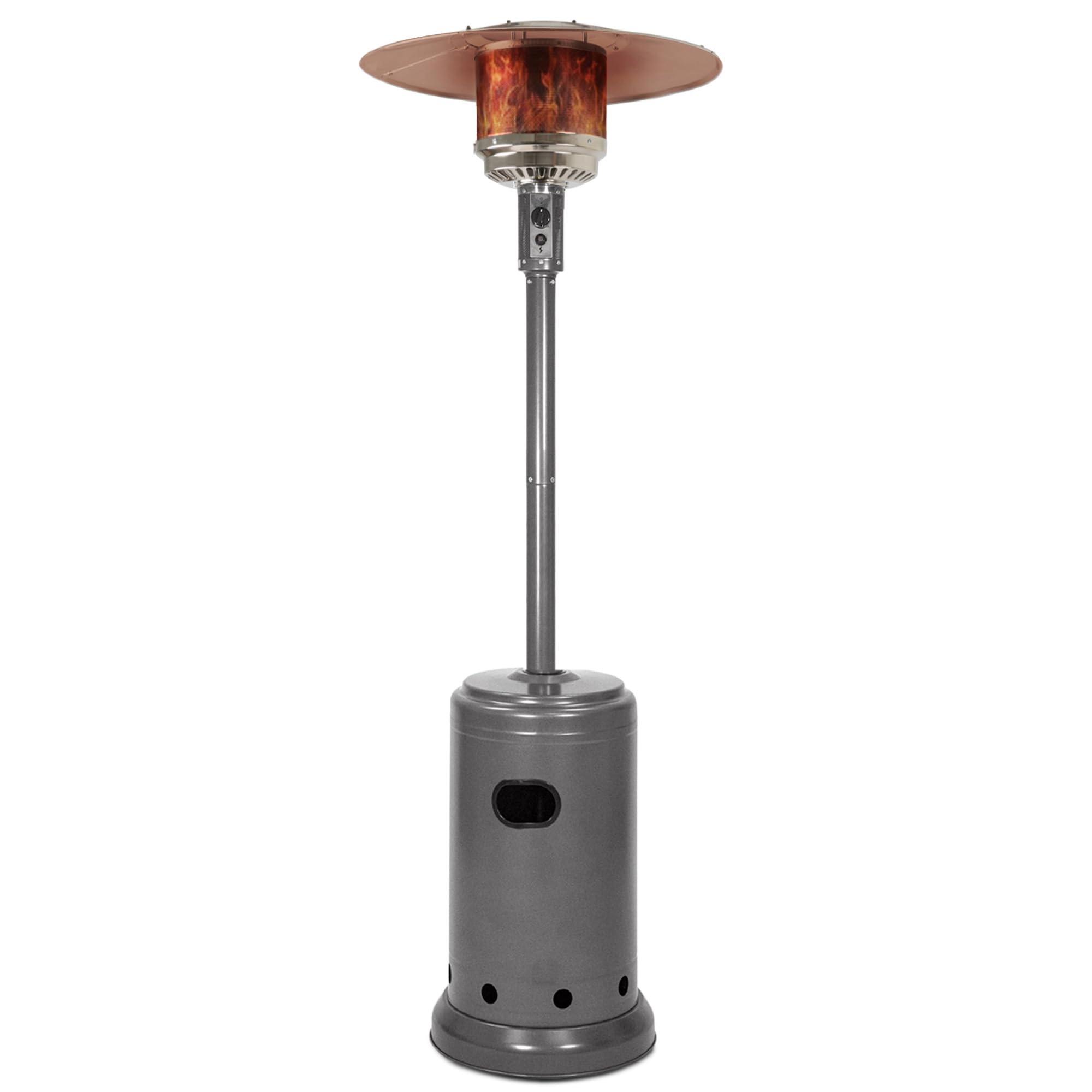 Amazon Basics 46,000 BTU Portable Outdoor Propane Patio Heater with Wheels, Comm