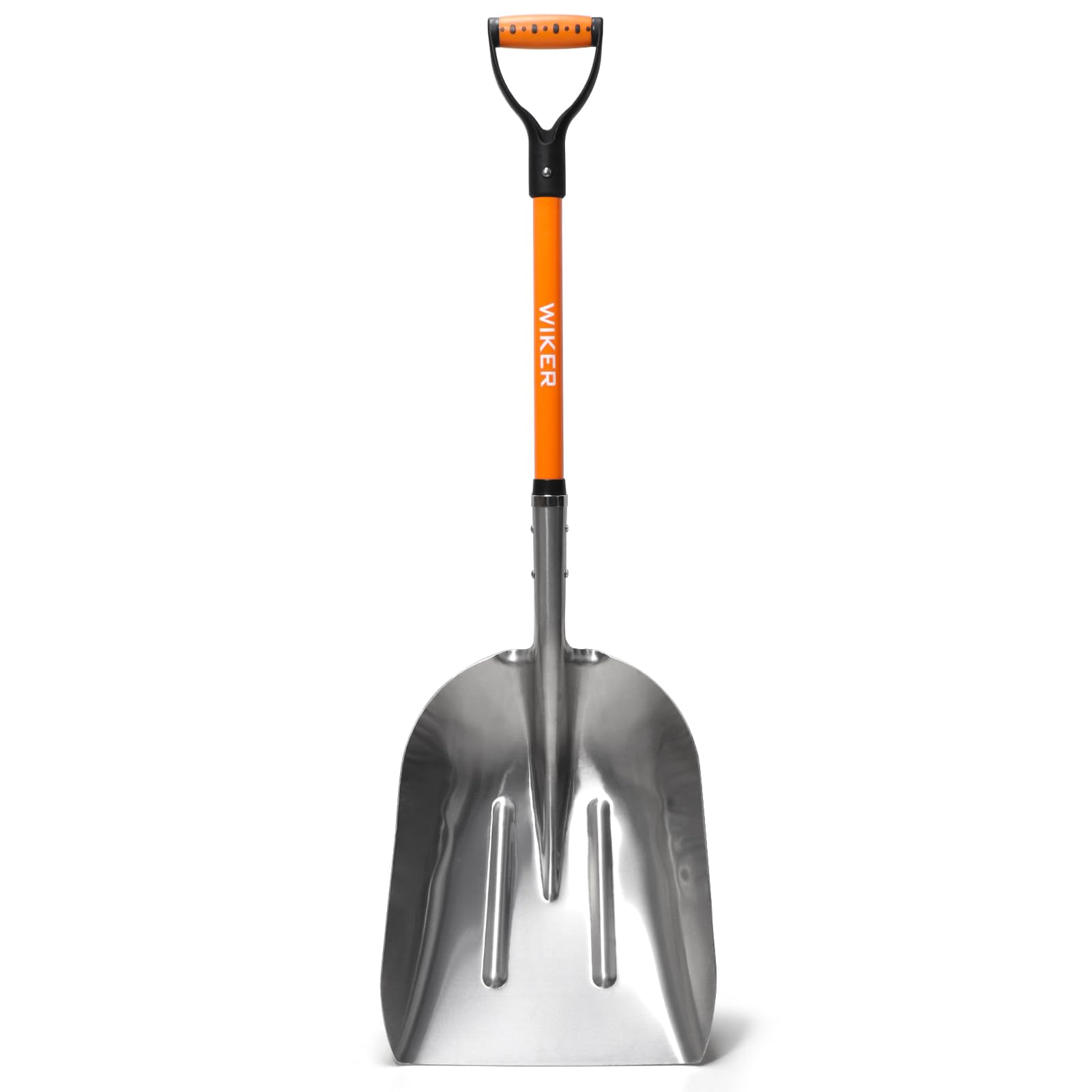 WIKER Aluminum Snow Shovel for Driveway, 45-Inch Large Capacity Blade, 3.5lbs Li