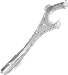 QWORK Aluminum Bucket Opener, 14" Long Barrel Pail Opener Bucket Lid Remover Tool, Silver, 1 Pack