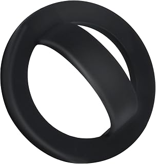 Magnetic Silicone Ring Grip Phone Holder, Rotating Finger Loop Ring Grip Holder, Soft and Portable, Strong Magnetic Attraction, Compatible with Magsafe Phone Case (Black)