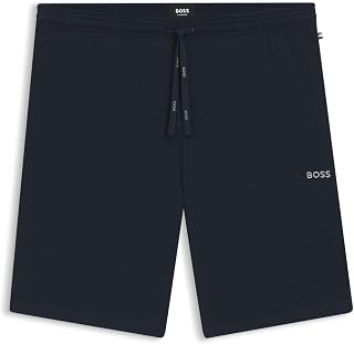 BOSS Herren Mix&Match Short CW Shorts aus elastischer Baumwolle mit Kontrast-Logo und Kordelzug
