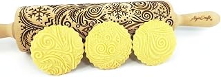 Frost Embossing Rolling pin for Christmas Cookies, Gingerbread, shortbread by Algis Crafts