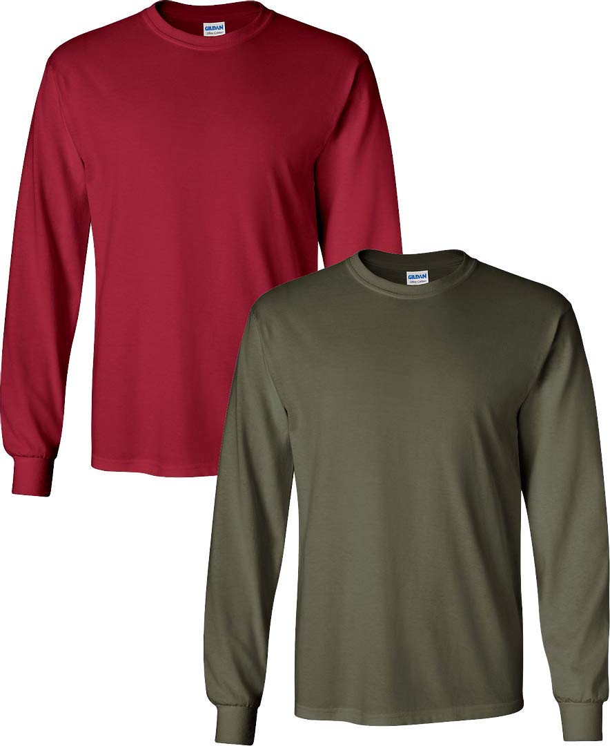 Gildan Adult Ultra Cotton Long Sleeve T-Shirt, Style G2400, Multipack