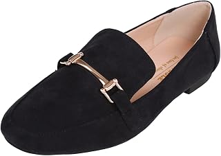 Feversole Women's Fashion Trim Deco Loafer Slippers,Pantofole Decorative alla Moda per Donna