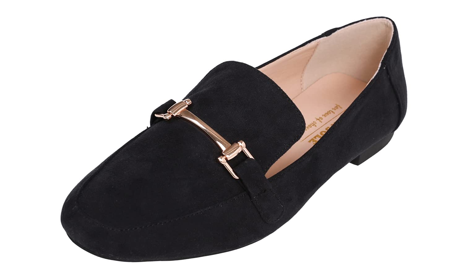 Feversole Women's Fashion Trim Deco Loafer Slippers,Pantofole Decorative alla Mo