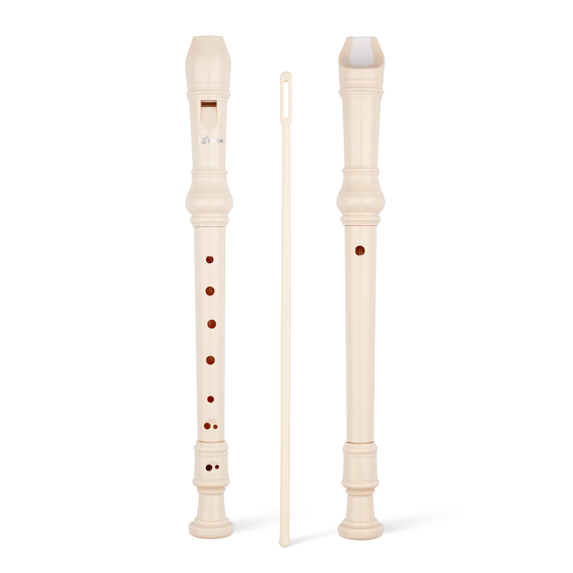 SWAN Soprano Recorder Instrument for Beginners in School - German Fingering 8 Ho