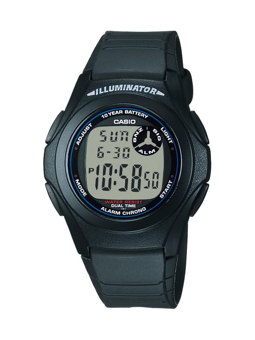 Casio Men's F-200W-1ACF Classic Digital Display Quartz Black Watch