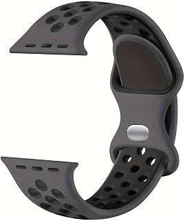 Sport Bands Compatible with Apple Watch 38mm 40mm 41mm 42mm 44mm 45mm 46mm 49mm, Soft Silicone Sport Replacement Strap Women Men Compatible with iWatch