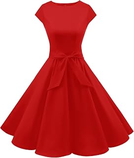 Dressystar Women's Vintage 1950s A Line Cap Sleeve Cocktail Party Dress