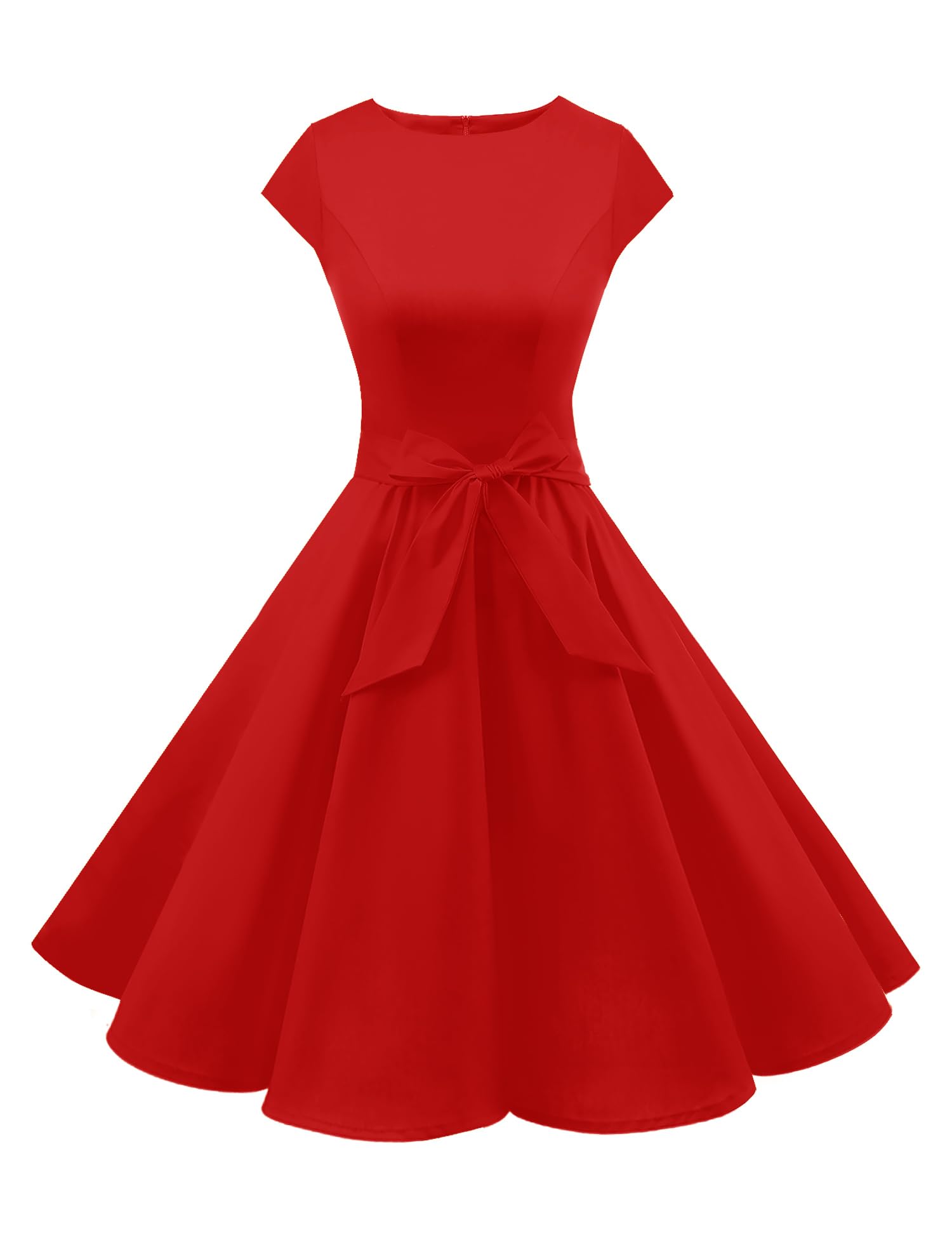Dressystar Women's Vintage 1950s A Line Cap Sleeve Cocktail Party Dress