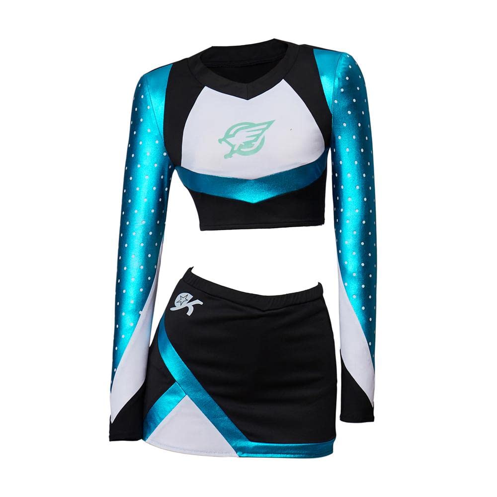 Maddy Perez Cheerleader Outfit Women's Crop Top with Mini Skirt High School Chee