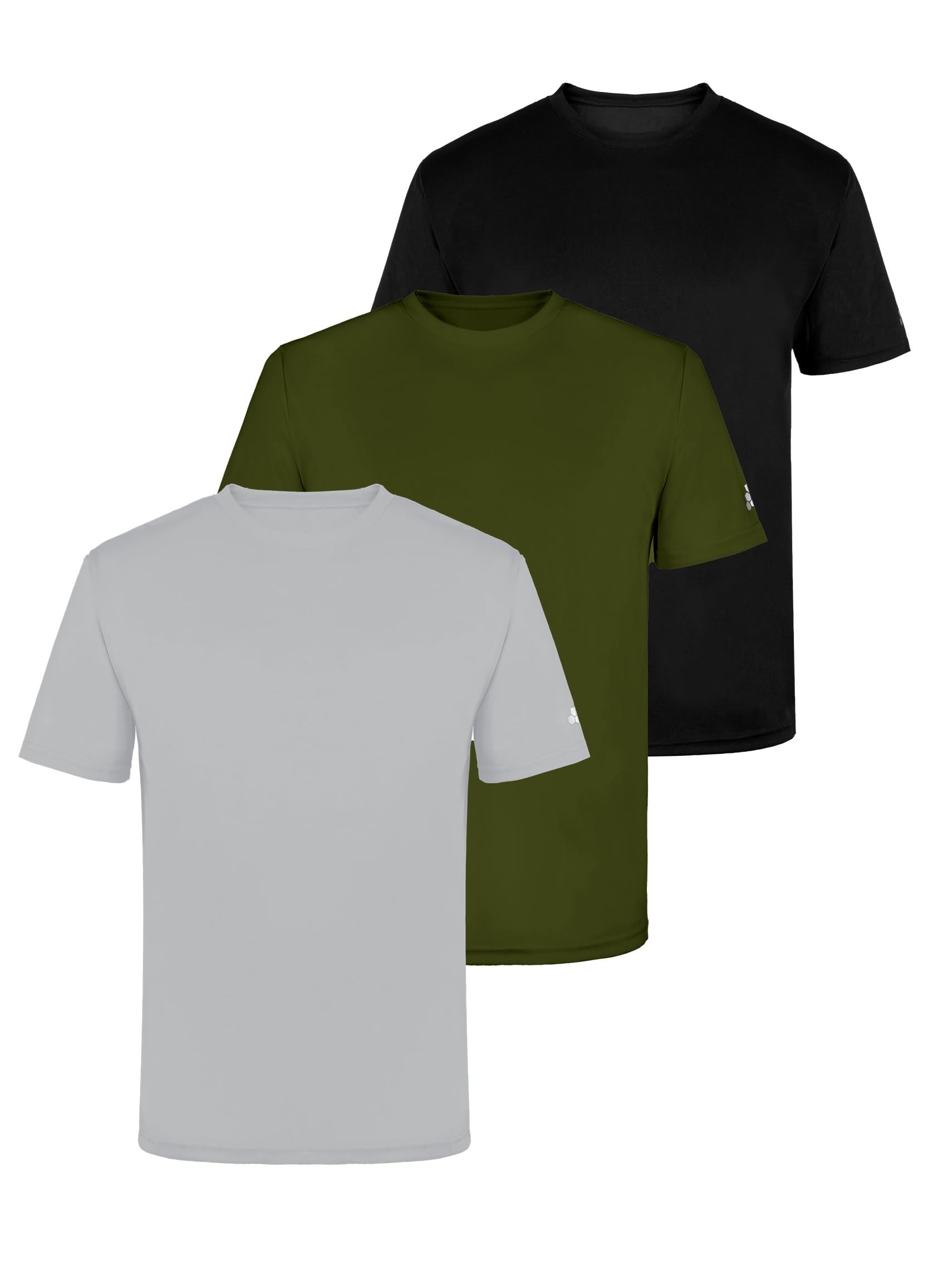TEX2FIT Men's 3 Pack Active Sport Quick Dry T-Shirts