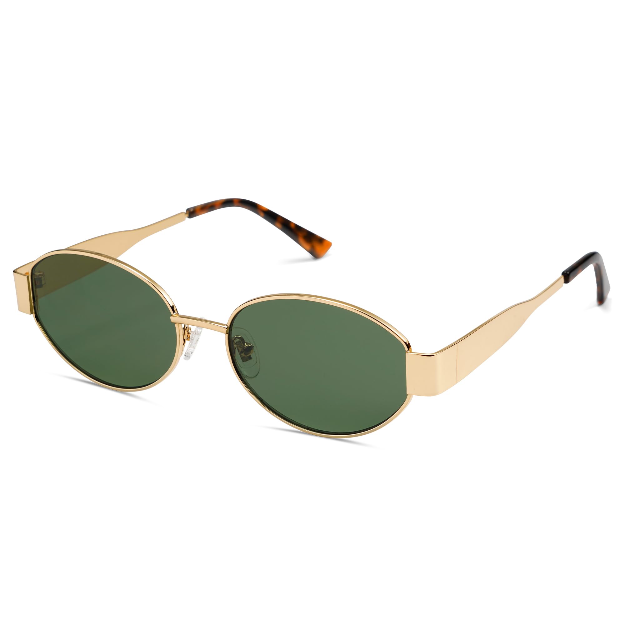 SOJOS SJ1217 Women's Retro Oval Metal Classic UV400 Protection Sunglasses