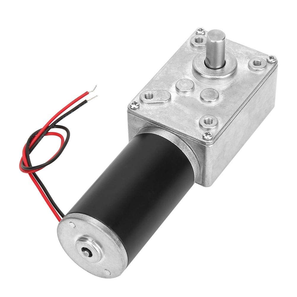 Worm Gear Motor, 12V 10RPM Reversible 8mm Shaft | 31mm Copper Core, Ball Bearing