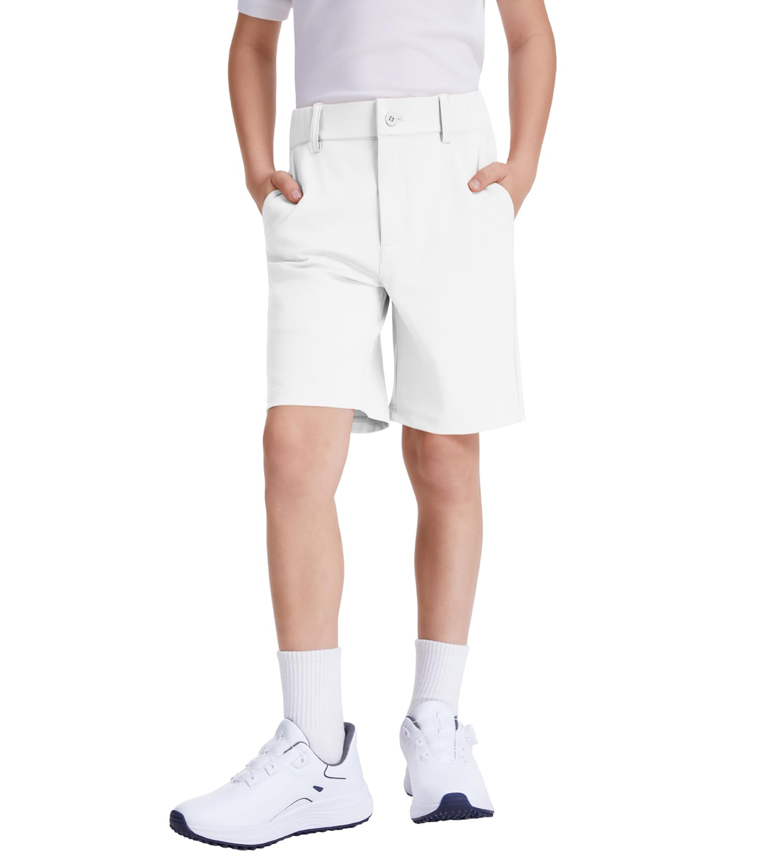 Boys Golf Dress Uniform Shorts, Performance Stretch Quick Dry Active 2T-18Y