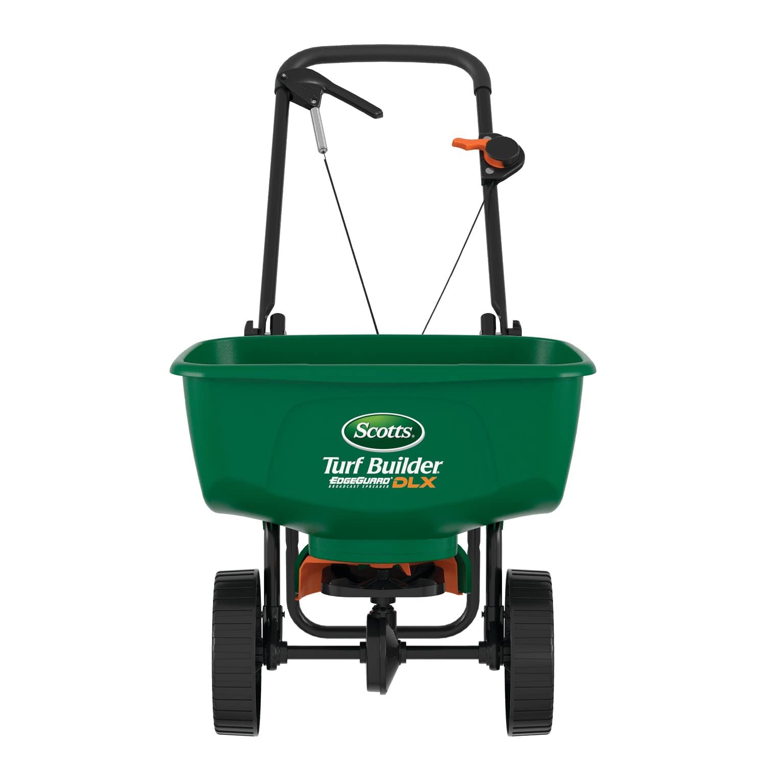 Scotts Turf Builder EdgeGuard DLX Broadcast Spreader for Seed, Fertilizer, Salt,
