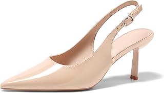 Coutgo Décolleté da donna con tacco a gattino, punta chiusa, scarpe da lavoro e feste