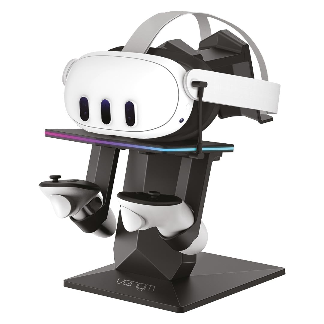 Venom RGB Charging Stand for Meta Quest 3S, Quest 3, Quest 2 & Quest Pro | USB-C