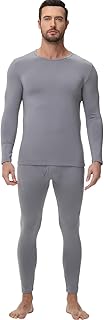 wirarpa Mens Thermal Underwear Set Fleece Lined Top & Bottom Long Bodysuit & Pants Pyjamas Winter