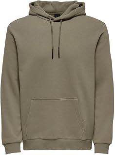 Only and SONS Men's Ceres Life Hooded Sweatshirt with Hood Black Regular/Regular Fit