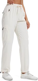 Toomett Women‘s Hiking Cargo Pants UPF 50 Quick Dry with Zipper Pockets