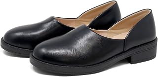 San-A-Plus Feminine 3771 Women's Slip-on Manish Side-Cut Doctor Shoes, 1.6 inches (4 cm) Heels, Plain Shoes