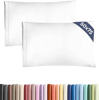 Pillowcases 2 Pack Standard 50x75 - Microfibre Envelope Closure - White