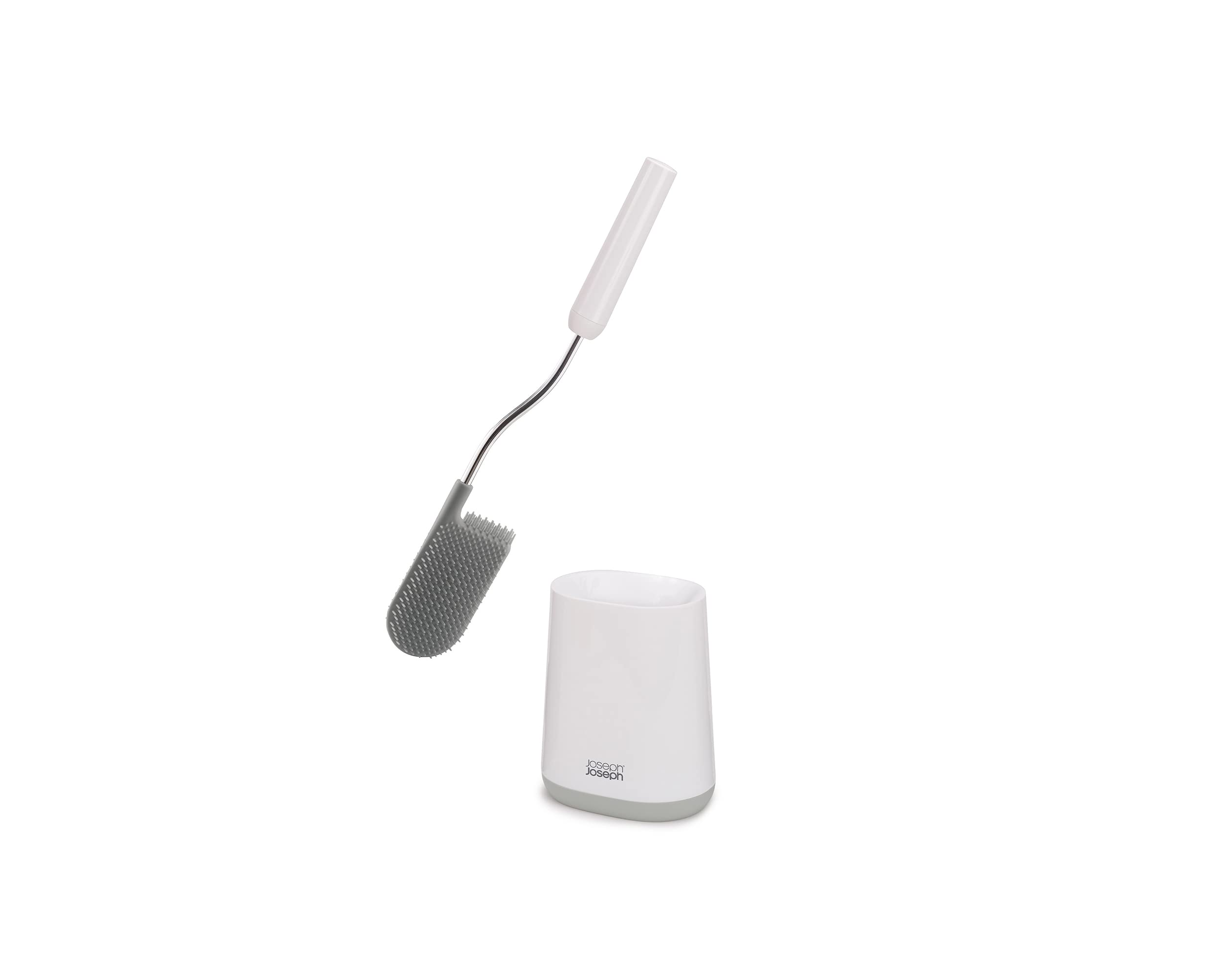 Joseph Joseph Flex Lite - Silicone Toilet Brush with slimline holder set, flexib