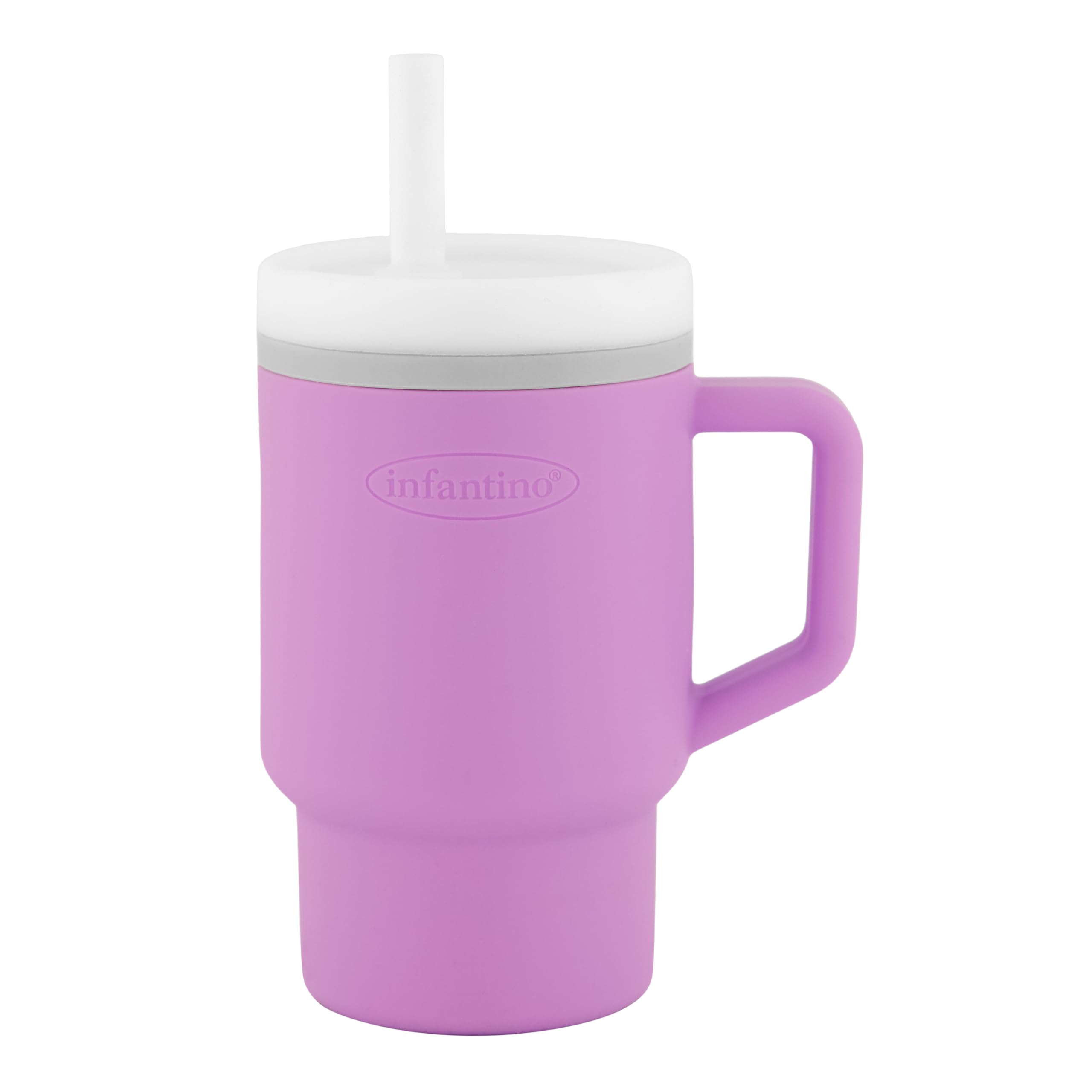 INFANTINO Ma Première Mug - Adorable 255ml Mug with Leak-Proof Straw and Handle 