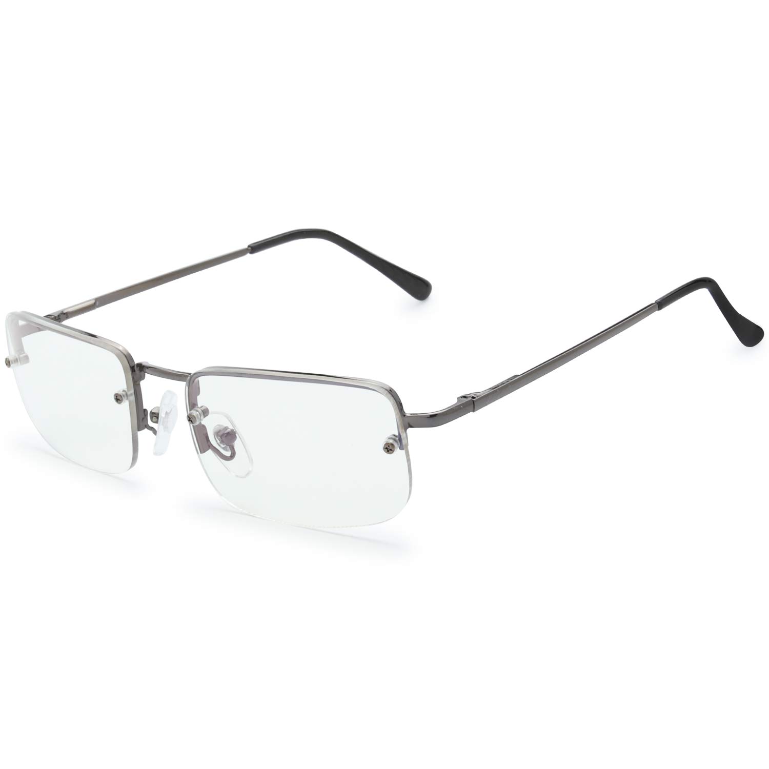 The Fresh Minimalist Small Rectangular Sunglasses Clear Eyewear Spring Hinge - G