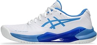 ASICS Women's Gel-Challenger 14 Tennis Shoes, White/Coast Blue, 8 UK