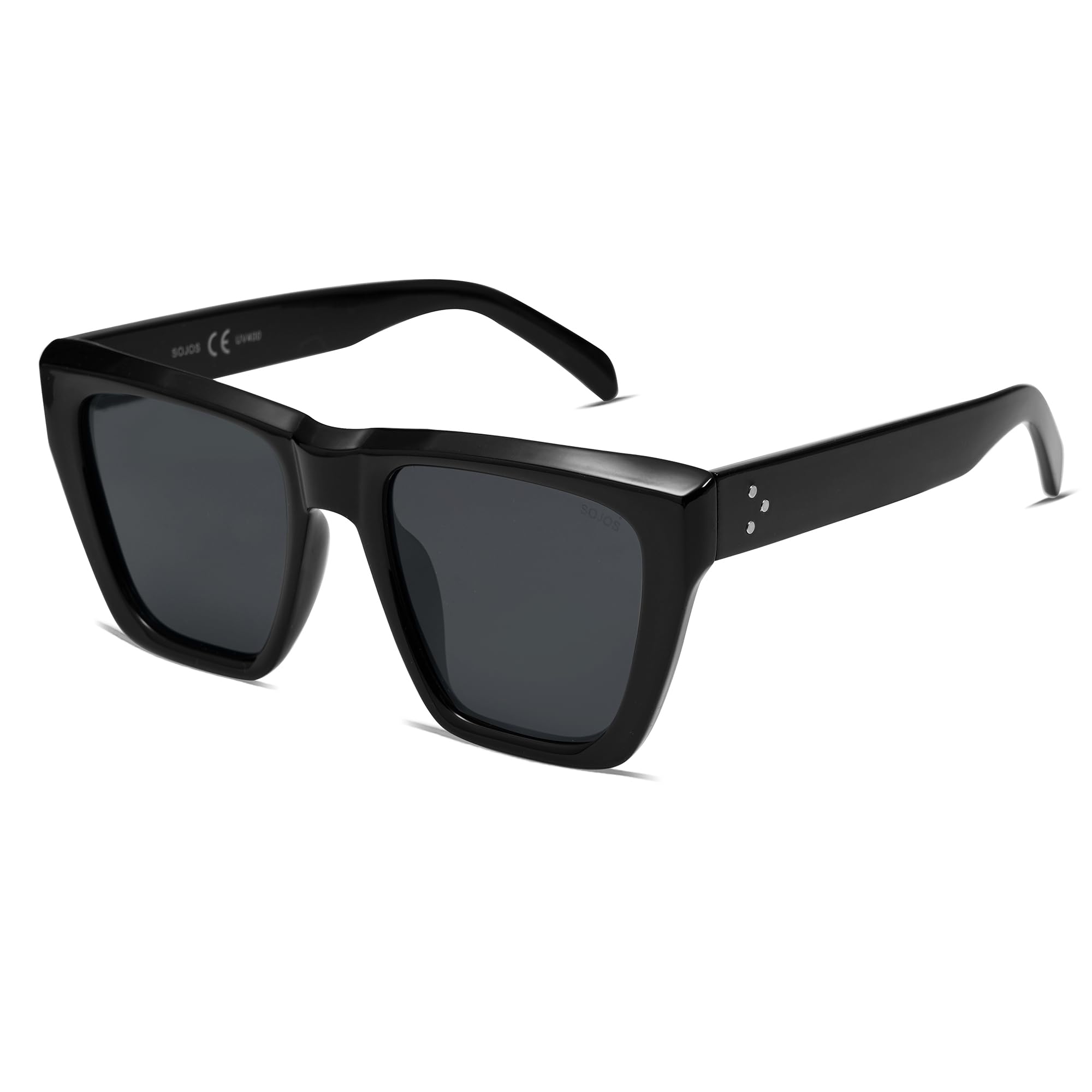 SOJOS SJ2179 Women's Polarised Retro Oversized Square Cat Eye Sunglasses Cat Eye