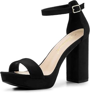 Allegra K Women's Ankle Strap Sandals with Heel