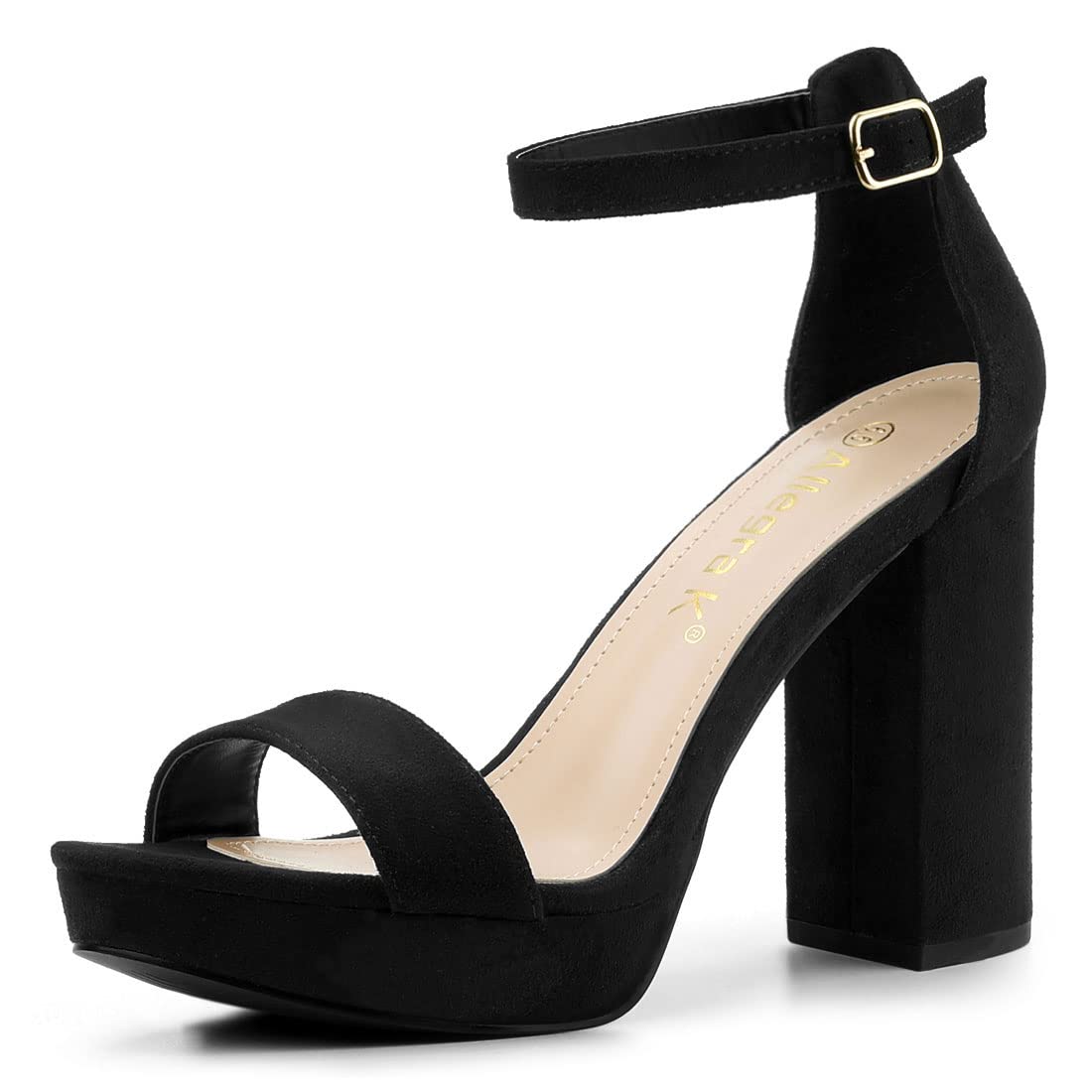 Allegra K Women's Ankle Strap Sandals with Heel