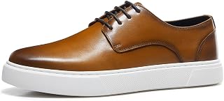 GIFENNSE Mens Casual Leather Sneakers Shoes
