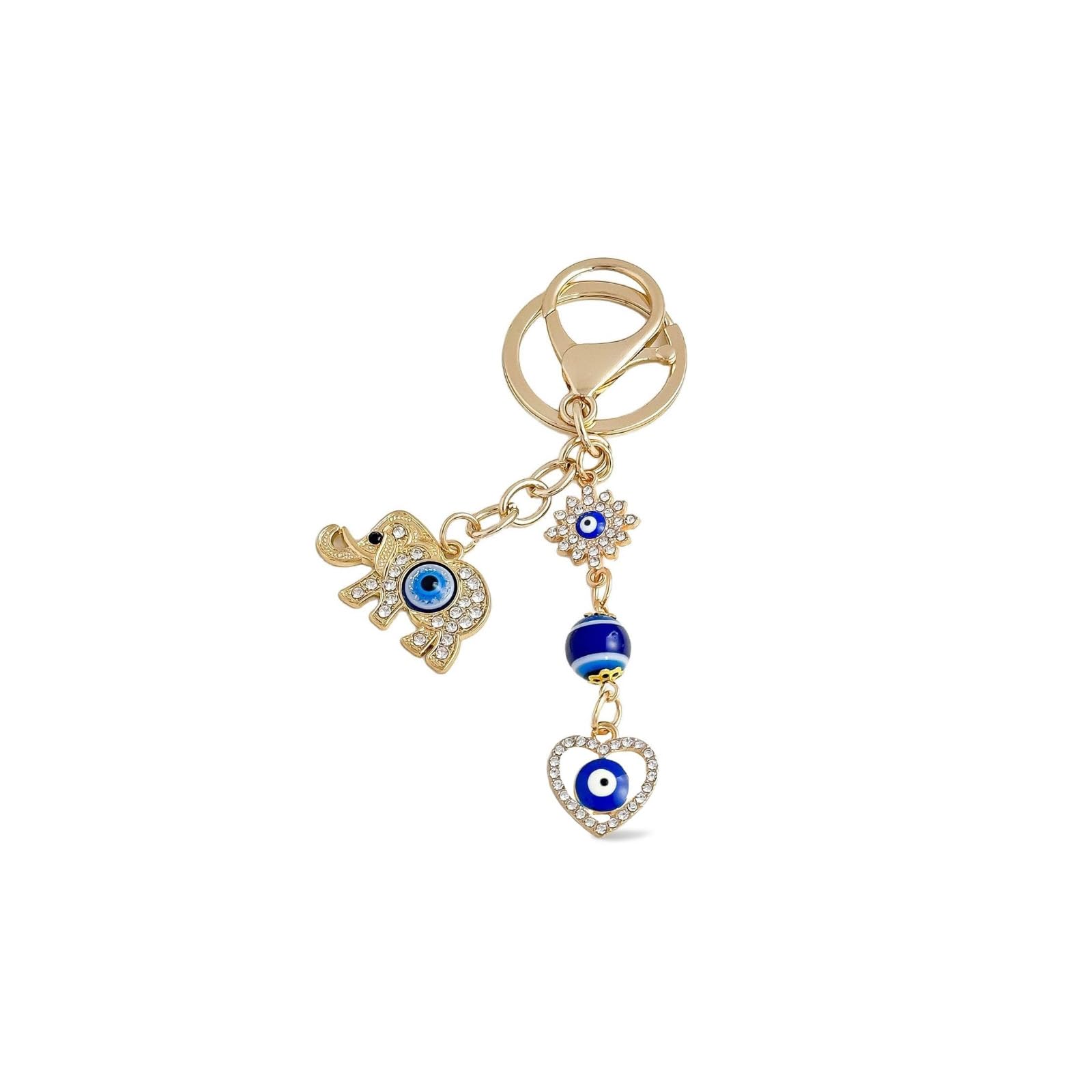 Evil Eye Keychain for Women Evil Eye Bag Charm Gold Keychain Evils Eyes Charm Pr