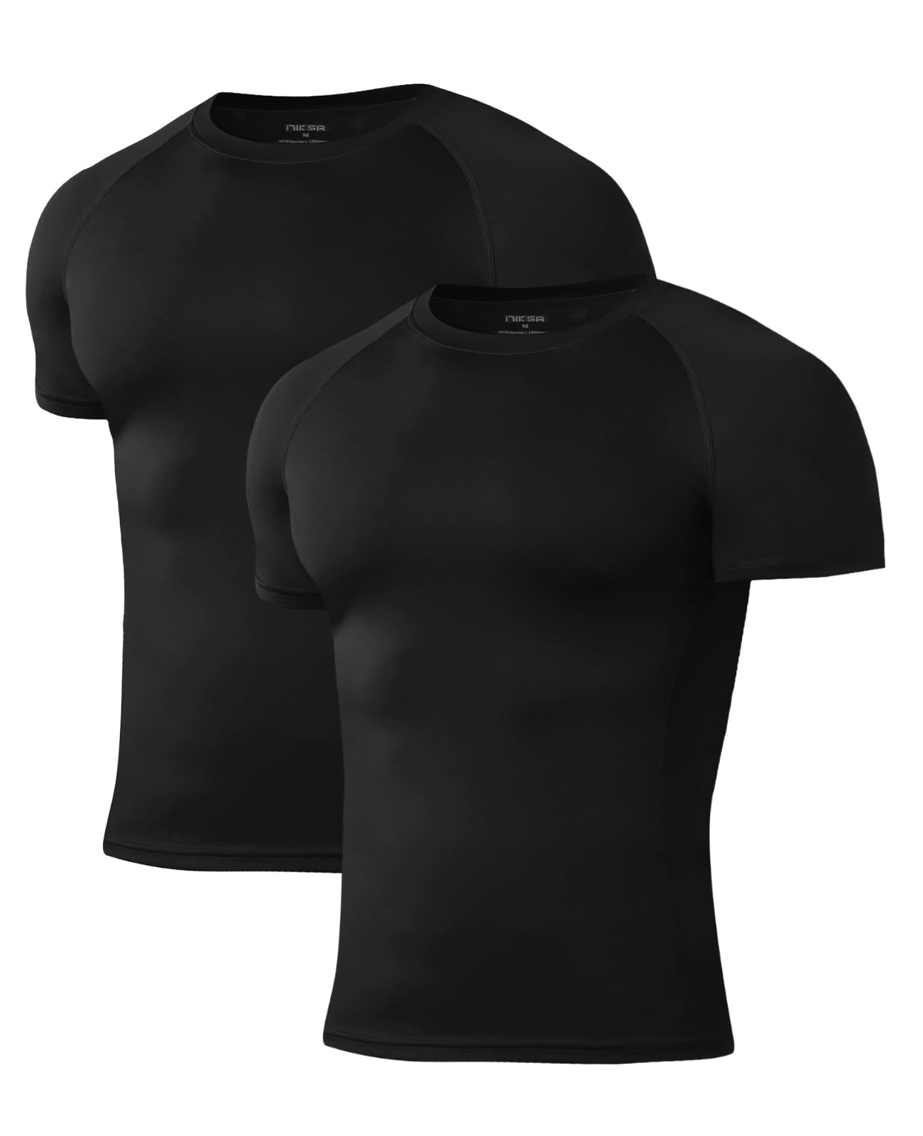Niksa 1 x Men's Compression T-Shirt Breathable Short Sleeve Quick Dry Running Gy