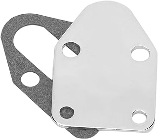 Fuel Pump Plate Chrome Mechanical Fuel Pump Mounting Plate Pad Cover With Gasket it for SB 283 305 327 350 383 400 Engine