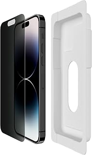 Belkin iPhone15 Pro対応 プライバシーフィルター 保護ガラスフィルム