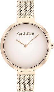 Calvin Klein Analogue Quartz Watch for Women with Stainless Steel mesh Bracelet