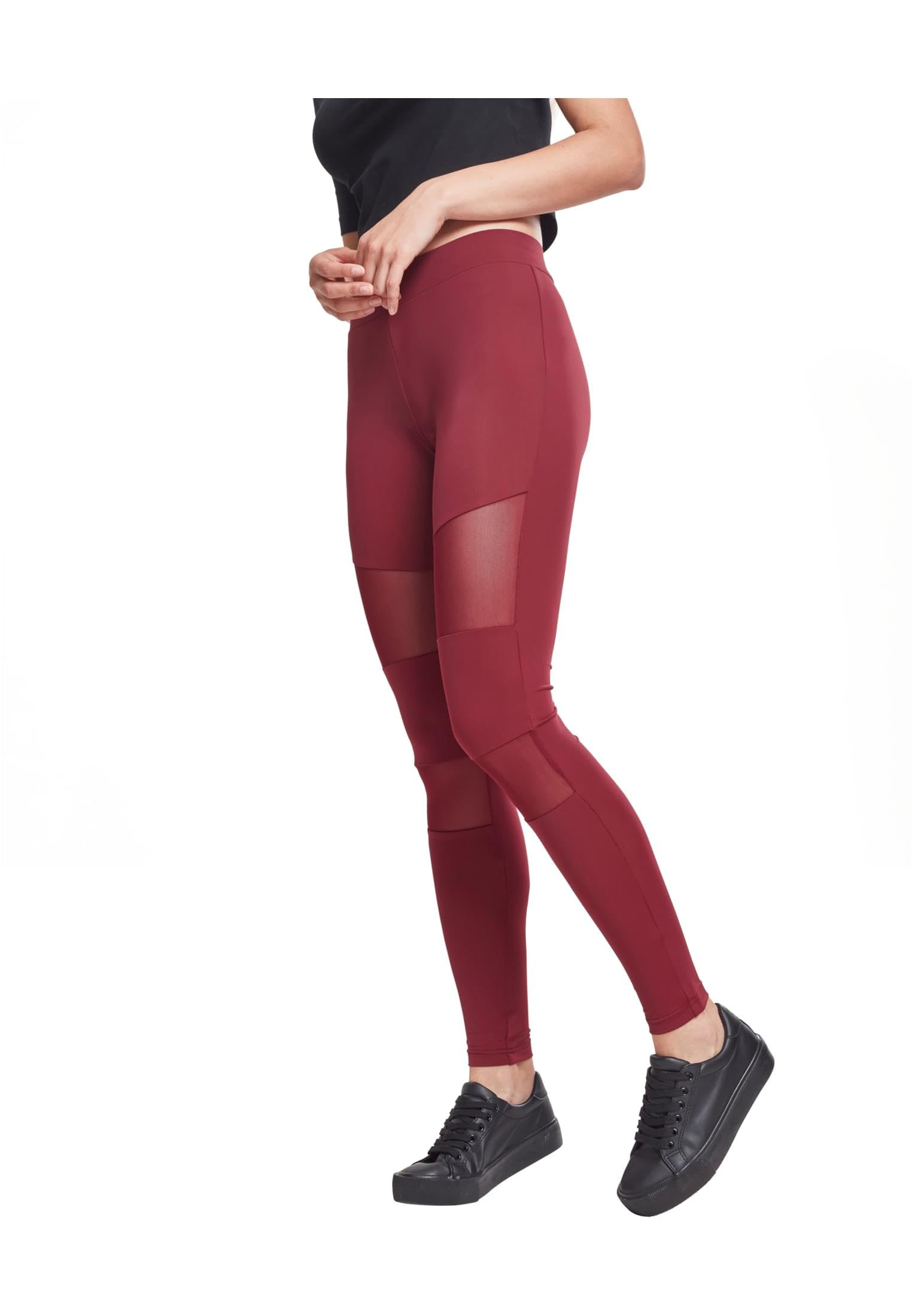 Urban Classics Ladies - TECH MESH Leggings Port red - XS